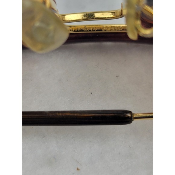 Vtg Ray-Ban W0743 62-14 Sunglasses Traditionals Outdoorsman Style G Tort Aviator - Picture 3 of 13